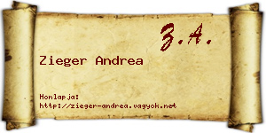 Zieger Andrea névjegykártya